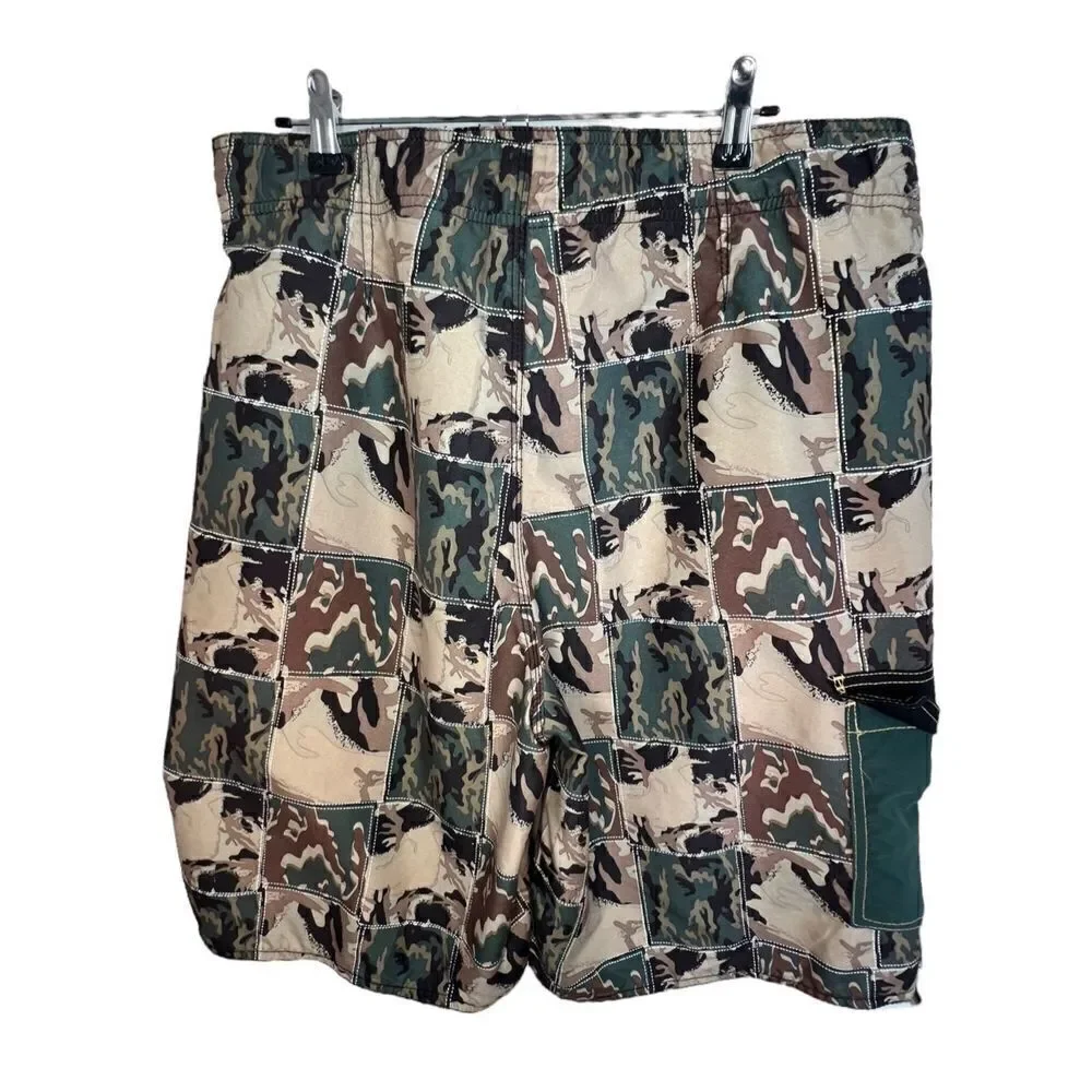 Men’s Joe Boxer Camouflage Patched Patterned Swim Trunks